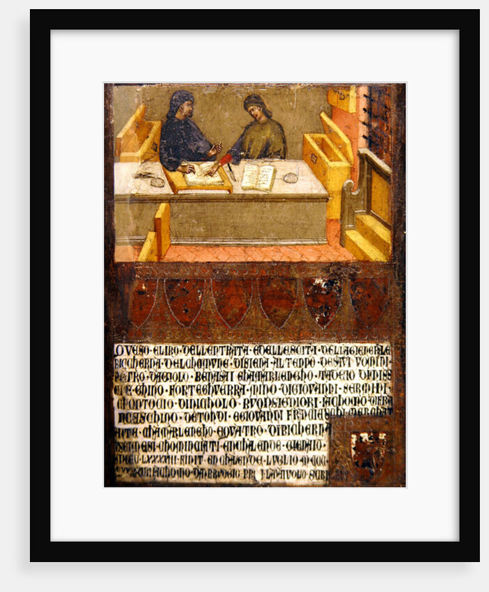 Chief Financial Officer and Scribe at their desk in the Biccherna by Paolo di Giovanni Fei