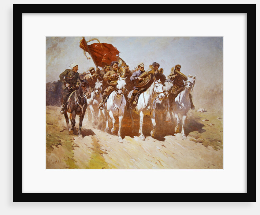 Brass band of the 1st Mounted Army, 1934 by Mitrofan Borisovic Grekov