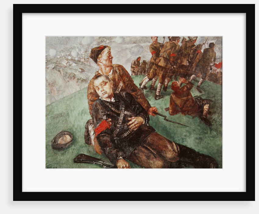 Death of a People's Commissioner, 1927 by Kuzma Sergeevich Petrov-Vodkin