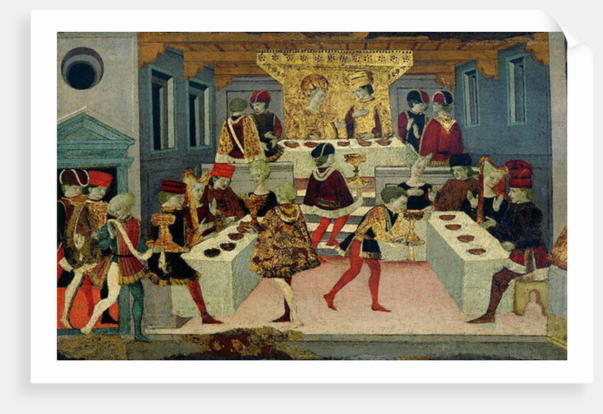 The Story of Alatiel Tavoli: detail of the banquet by Master of the Jarves Chest