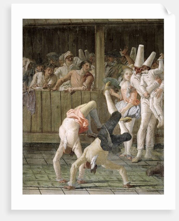 Pulcinella with Acrobats, c.1793 by Giandomenico Tiepolo