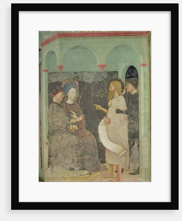 John the Baptist scolding Herod and Herodias for their adultery, 1435 by Tommaso Masolino da Panicale