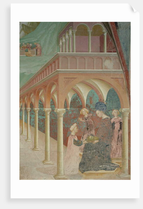 Salome presenting head of John Baptist to her mother Herodias, 1435 by Tommaso Masolino da Panicale