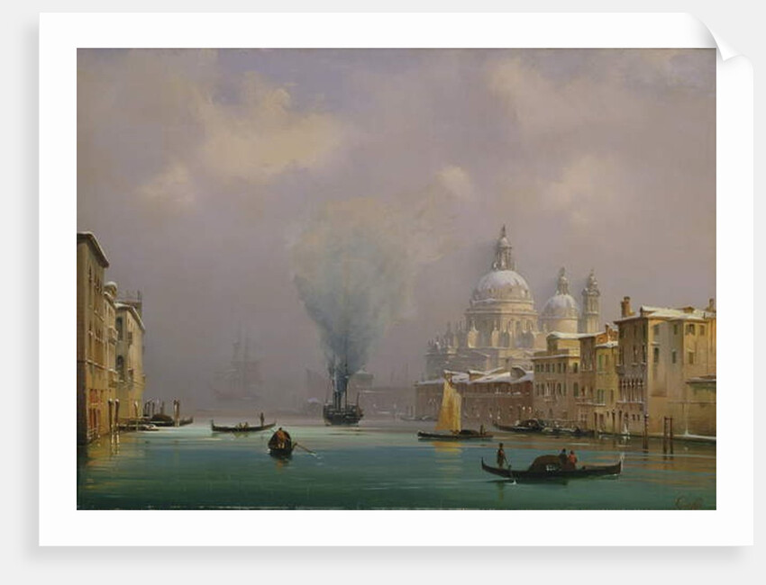 Venice under snow, c.1840 by Ippolito Caffi