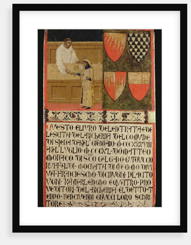 Tax Collector with Taxpayer, 1340 by Ambrogio Lorenzetti