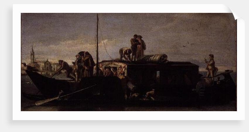 Venetian Post Barge, 1760/70 by Giandomenico Tiepolo