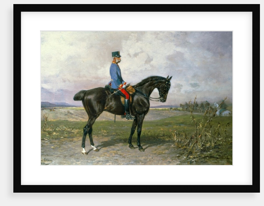 Emperor Franz Joseph I on his Austrian horse, 1898 by Julius von Blaas