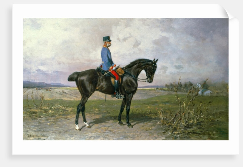 Emperor Franz Joseph I on his Austrian horse, 1898 by Julius von Blaas