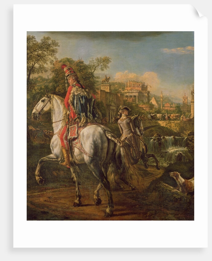 A Hussar on horseback, 1773 by Bernardo Bellotto