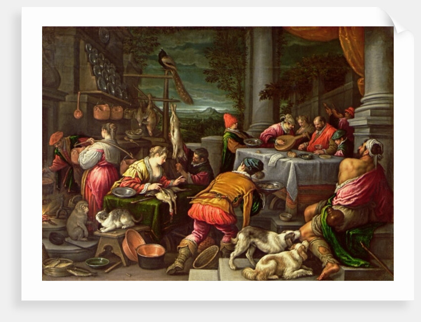 The Rich Man and Lazarus, 1590-95 by Leandro da Ponte Bassano