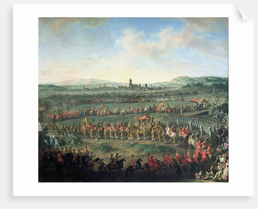 The Entrance of Emperor Francis I into Frankfurt, accompanied by Joseph II by Martin van Mytens or Meytens