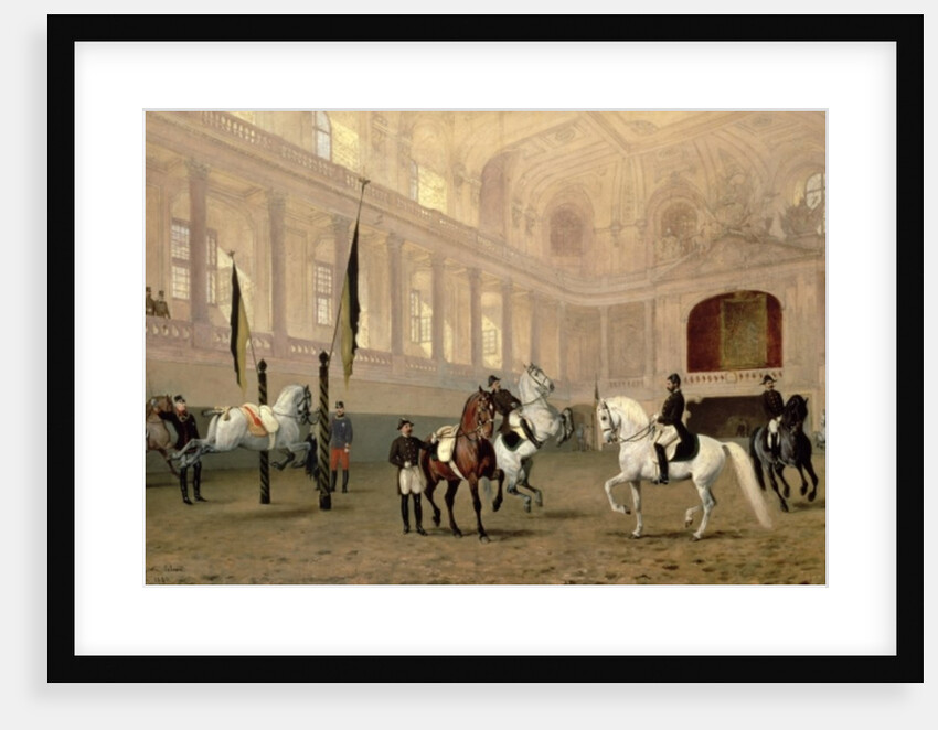 Morning Exercise in the Hofreitschule, Josephsplatz, 1890 by Julius von Blaas