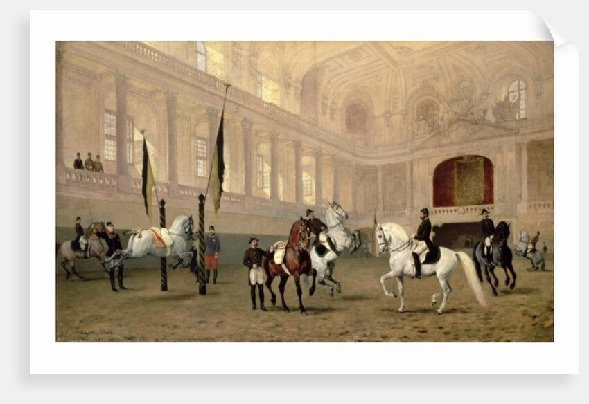 Morning Exercise in the Hofreitschule, Josephsplatz, 1890 by Julius von Blaas