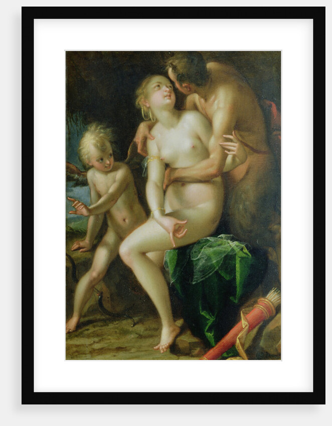 Jupiter, Antiope and Cupid, 16th century by Johann or Hans von Aachen