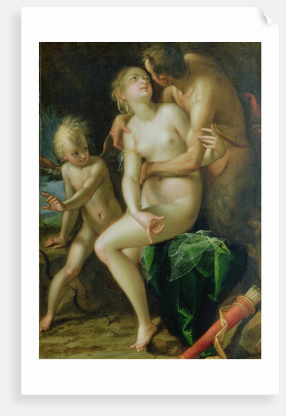 Jupiter, Antiope and Cupid, 16th century by Johann or Hans von Aachen