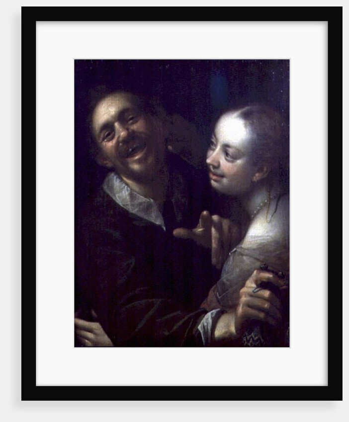 A Laughing Couple, self portrait of the artist with his wife, 1596 by Johann or Hans von Aachen