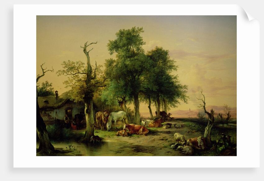 Pasture land by Friedrich Gauermann