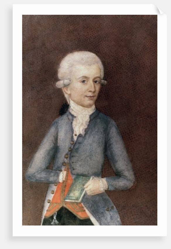 Wolfgang Amadeus Mozart, c.1780 by Johann Nepomuk della Croce