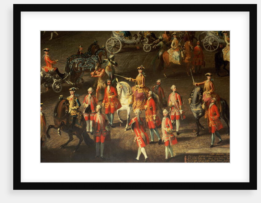 A Cavalcade in the Winter Riding School of the Vienna Hof to celebrate the defeat of the French army at Prague, 1743 by Martin van Mytens or Meytens