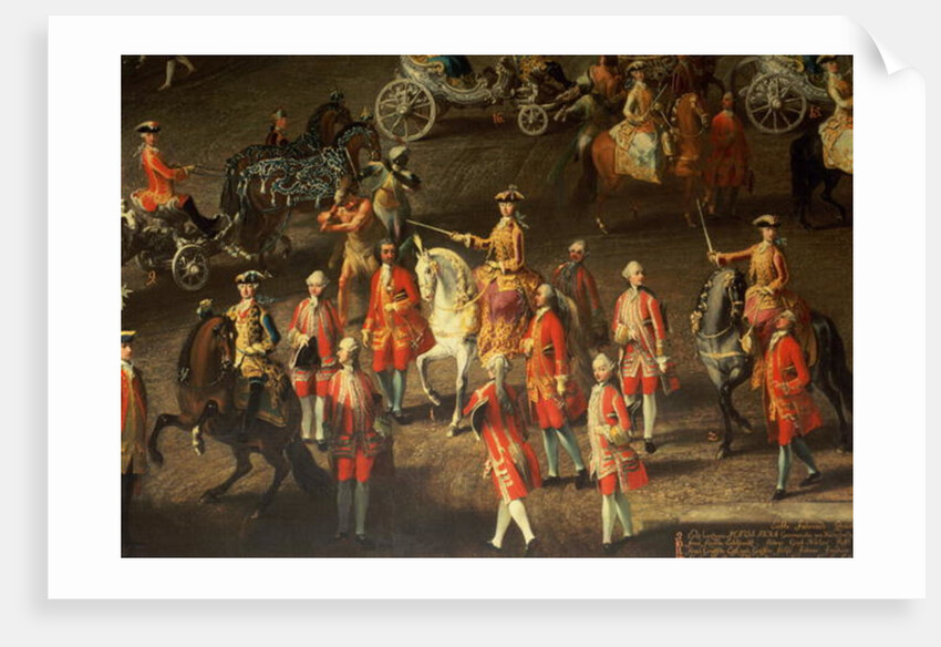 A Cavalcade in the Winter Riding School of the Vienna Hof to celebrate the defeat of the French army at Prague, 1743 by Martin van Mytens or Meytens