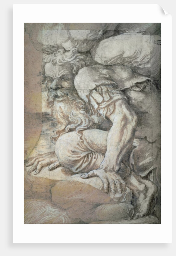 Giant, sketch for the fresco of the Fall of the Giants, Palazzo del Te, Mantua, 1531/32 by Giulio Romano