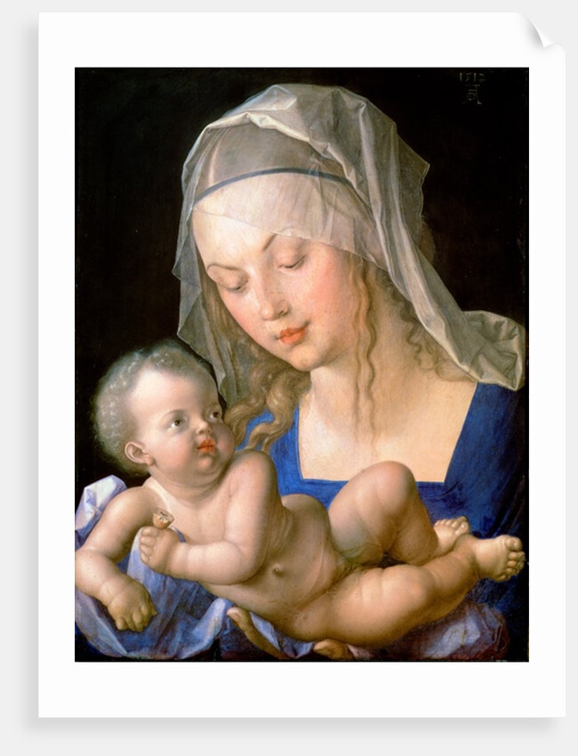 Virgin and child holding a half-eaten pear, 1512 by Albrecht Dürer or Duerer
