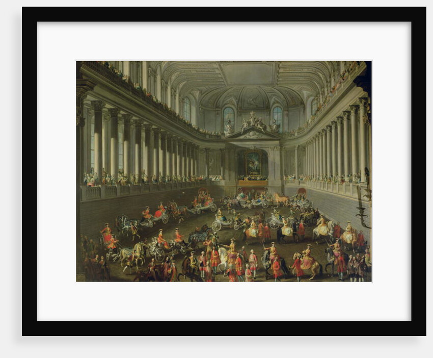 A Cavalcade in the Winter Riding School of the Vienna Hof to celebrate the defeat of the French army at Prague, 1743 by Martin van Mytens or Meytens