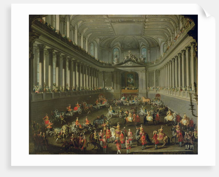 A Cavalcade in the Winter Riding School of the Vienna Hof to celebrate the defeat of the French army at Prague, 1743 by Martin van Mytens or Meytens