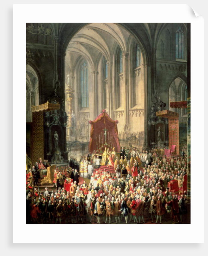 The Coronation of Joseph II as Emperor of Germany in Frankfurt Cathedral, 1764 by Martin van Mytens or Meytens
