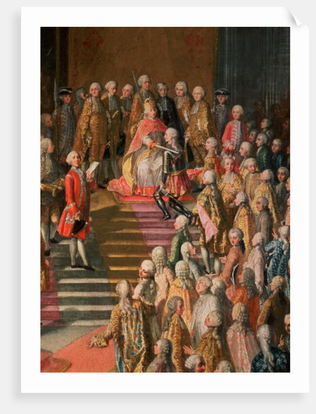 The Investiture of Joseph II Emperor of Germany in Frankfurt Cathedral, following his coronation, 1764 by Martin van Mytens or Meytens