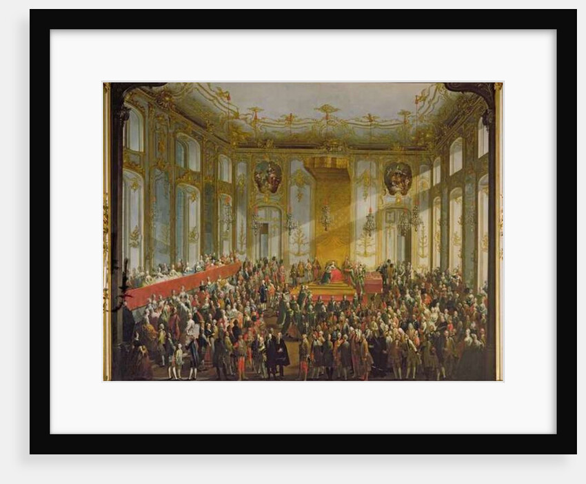 Empress Maria Theresa at the Investiture of the Order of St. Stephen, 1764 by Martin van Mytens or Meytens