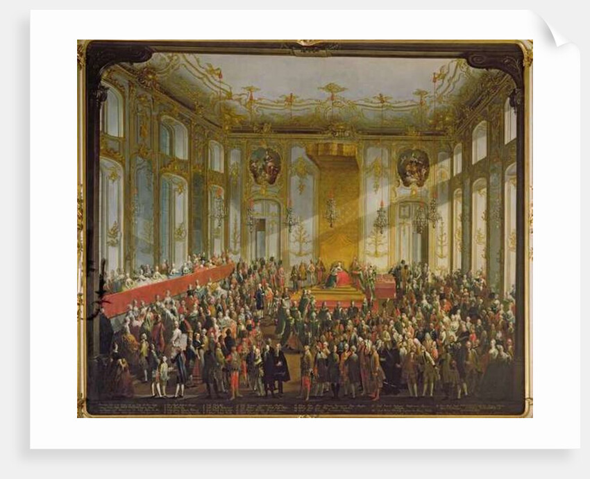 Empress Maria Theresa at the Investiture of the Order of St. Stephen, 1764 by Martin van Mytens or Meytens