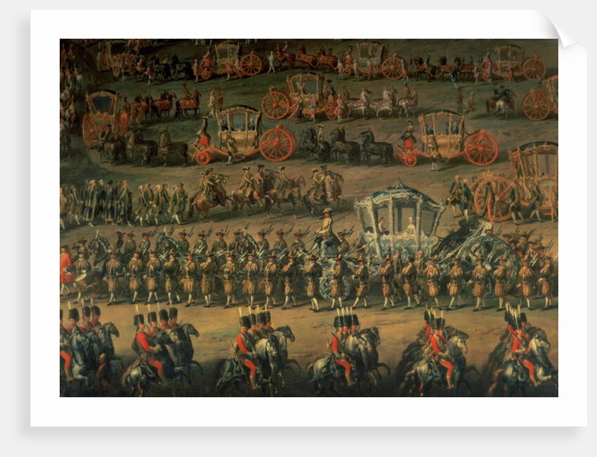 The arrival of Isabella of Parma on the occasion of her wedding to Joseph II, 1760 by Martin van (school of) Mytens or Meytens