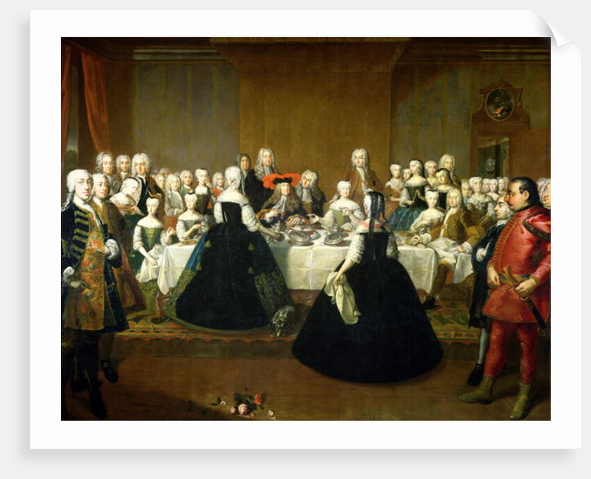 Wedding Breakfast of Empress Maria Theresa of Austria and Francis of Lorraine, c.1736 by Martin van Mytens or Meytens