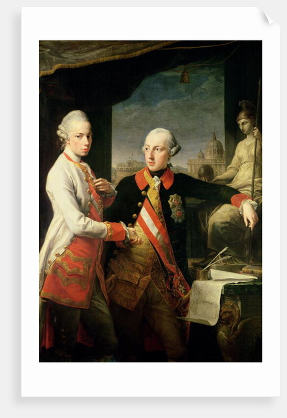 Kaiser Joseph II, and the Grand Duke Leopold of Tuscany, 1769, by Pompeo Girolamo Batoni