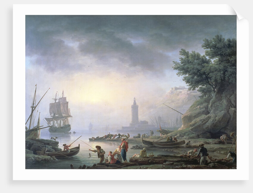 Seaport at Dawn, 1751 by Claude Joseph Vernet