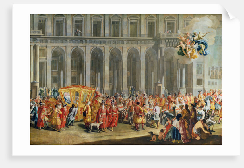 The Departure of Alois Thomas von Harrach, Viceroy of Naples from the Palazzo Reale di Capodimonte by Nicolo Maria Russo or Rossi