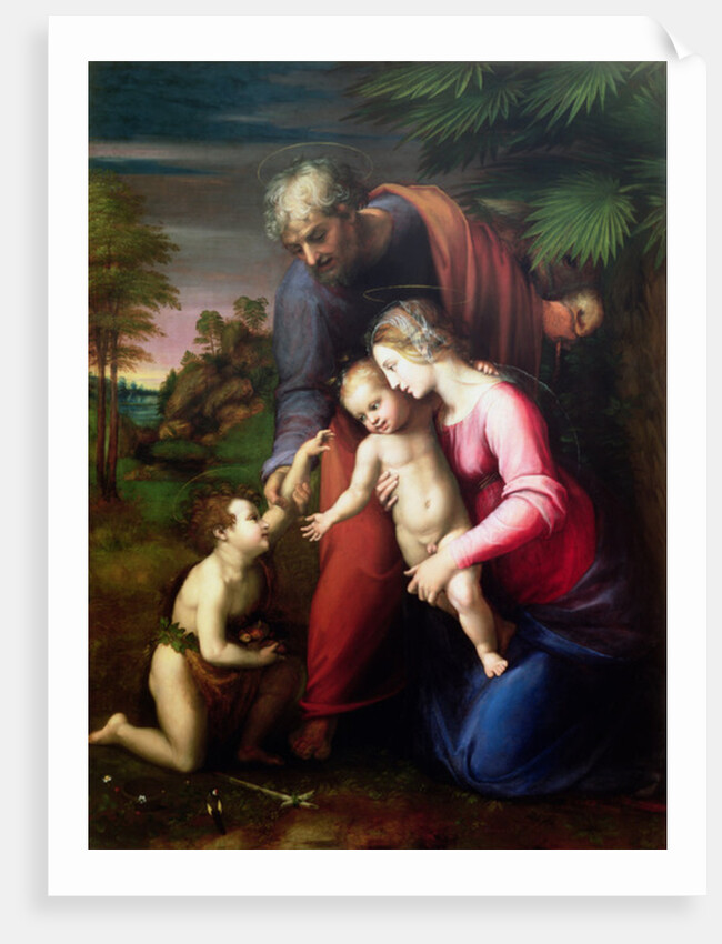 Holy Family with John the Baptist, 1513/14 by Sanzio of Urbino Raphael