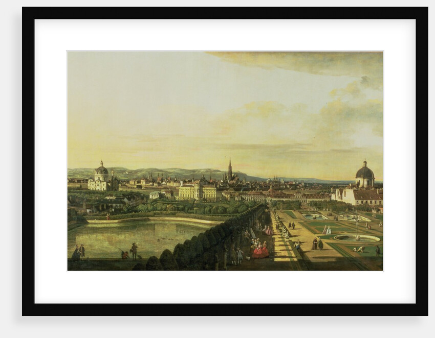The Belvedere from Gesehen, Vienna by Bernardo Bellotto