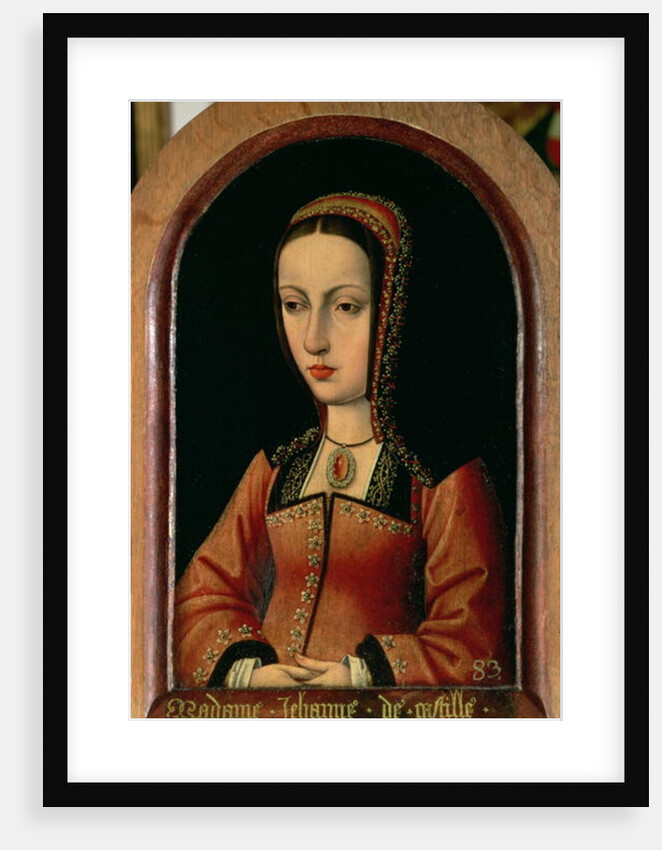 Joanna or Juana `The Mad' of Castile daughter of Ferdinand II of Aragon and Isabella `The Catholic' of Castile by Master of the Legend of St. Madeleine