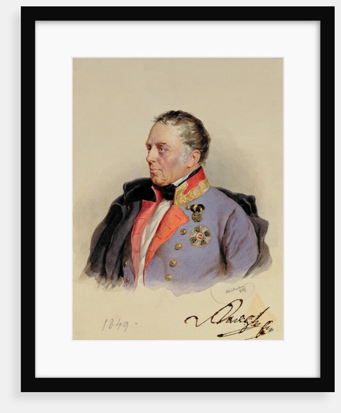 Johann Joseph Wenzel, Count Radetzky Governor of the Lombardo-Venetian territories in the mid 1800s, 1849 by Josef Nikolaus Kriehuber
