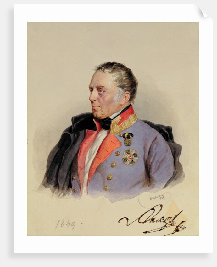 Johann Joseph Wenzel, Count Radetzky Governor of the Lombardo-Venetian territories in the mid 1800s, 1849 by Josef Nikolaus Kriehuber