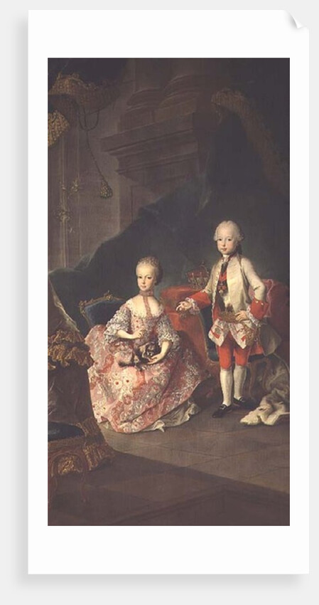 Two children of Empress Maria Theresa of Austria Leopold and his sister Princess Maria Christine by Martin van Mytens or Meytens