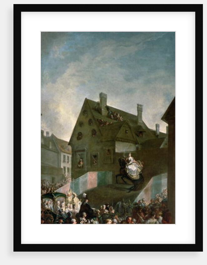 Empress Maria Theresa of Austria on horseback in Pressburg, 1768 by Franz Messmer