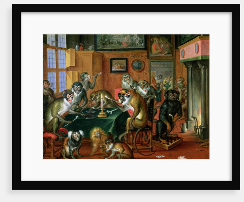 The Smoking Room with Monkeys by Abraham Teniers