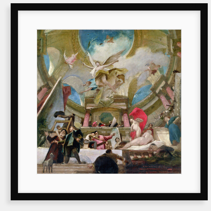Apotheosis of the Renaissance, study for the decoration of the staircase in the Kunsthistorisches Museum, Vienna by Mihaly Munkacsy
