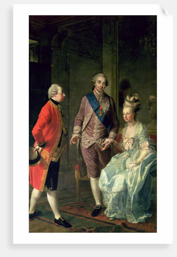 Archduke Maximilian Franz visiting Marie Antoinette and Louis XVI c.1775 by Josef Hauzinger