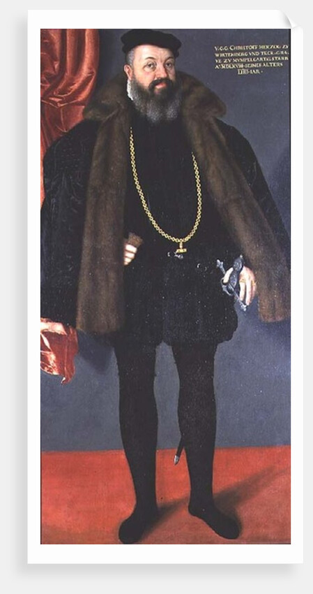 Christoph, Duke of Wurttemberg, son of Ulrich I of Wurttemberg in Spanish costume by Abraham de Hel