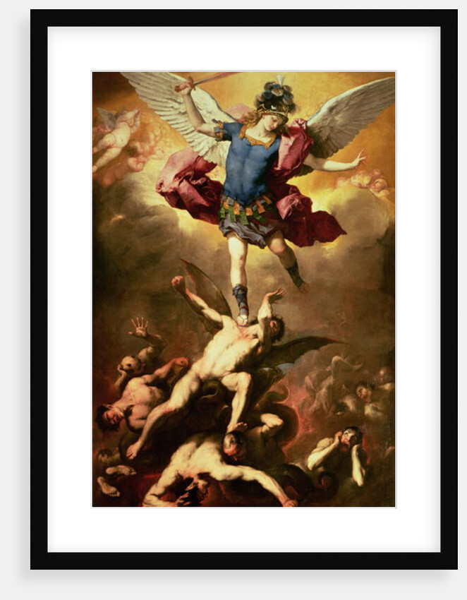 Archangel Michael overthrows the rebel angel, c.1660-65 by Luca Giordano