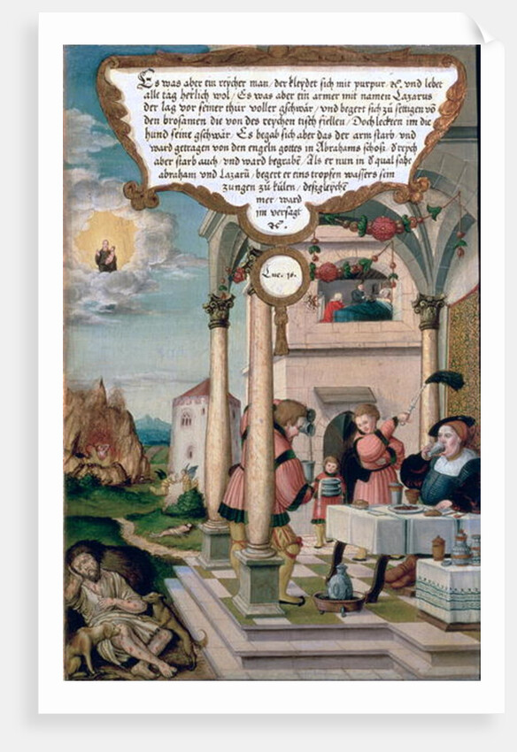 Lazarus and the Rich Man's Table by Matthias Gerung or Gerou